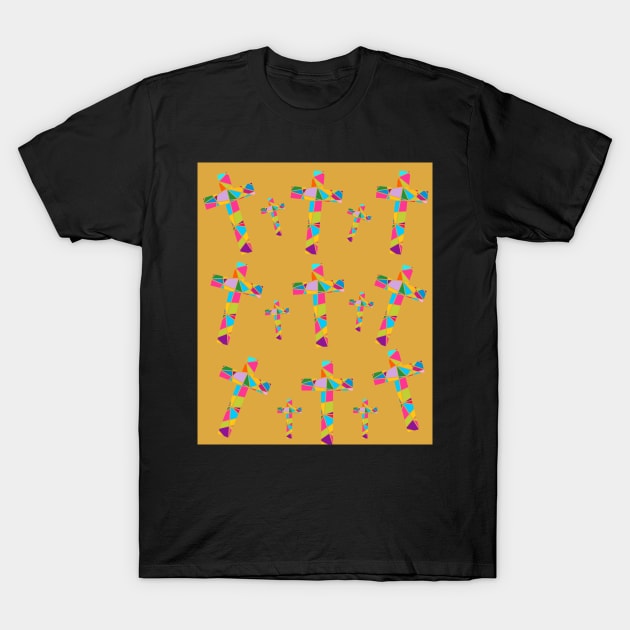 Mosaic Cross Illusion T-Shirt by Claudia Williams Apparel